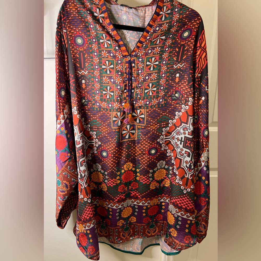 Sapphire silk kurta. (Pakistani)